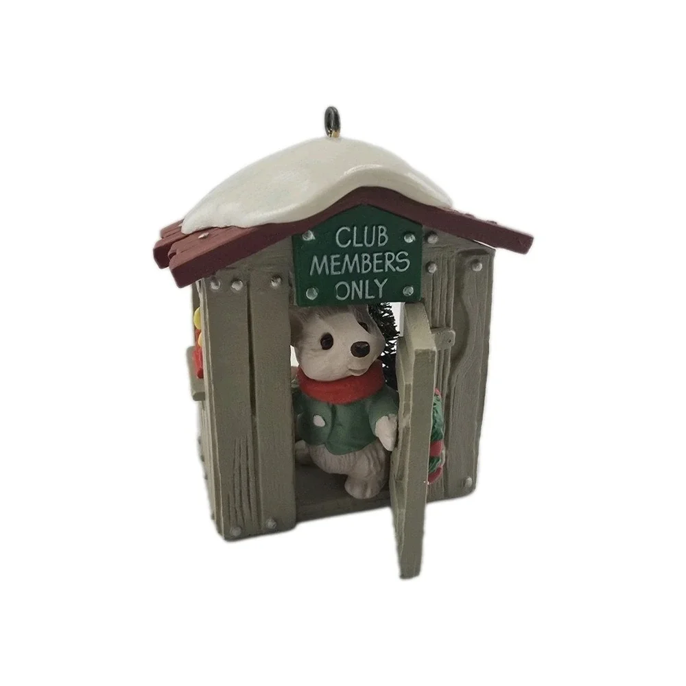 VTG‎ 1988 Club Members Only Bear Christmas Ornament Clubhouse Woods Rustic